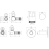 Mexen G05 termosztatikus axiális készlet burkolattal R, arany - W903-958-904-50