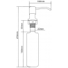 Mexen dozator lichid pentru chiuvetă, Gri - 6601320-61