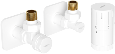 Mexen G05 termosztatikus szett sarok maszkolóval S, fehér - W901-958-909-20