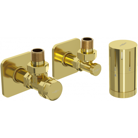 Mexen G05 set termostatic unghiular cu mascare S, auriu - W901-958-909-50