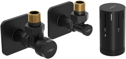 Mexen G05 termosztatikus készlet S sarok takaróval, fekete - W901-958-909-70