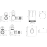 Mexen G05 termosztatikus axiális készlet takaró S, fehér - W903-958-909-20