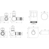 Mexen G05 set de montare termostatic axial cu sistem de mascare S, negru - W903-958-909-70