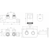 Mexen G05 set termostatic unghiular cu masca S, Duplex, DN50, antracit - W907-958-910-66