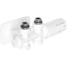 Set termostatic unghiular/drept Mexen G05 cu mască S, Duplex, DN50, alb - W908-958-910-20