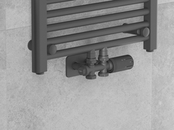 Mexen G05 set de termostat unghiular/linear cu rozetă S, Duplex, DN50, antracit - W908-958-910-66