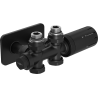 Mexen G05 set termostatic colțar/drept cu mascare S, Duplex, DN50, negru - W908-958-910-70