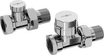 Mexen valve radiatoare drepte, crom - W902-000-01