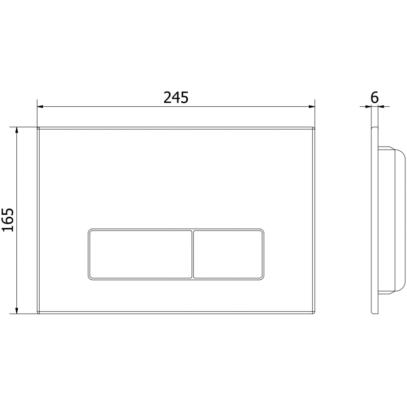Mexen Fenix 13 karcsú öblítőgomb, fényes fehér - 601300