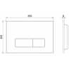 Mexen Fenix 13 buton de spălare Slim, negru mat - 601303