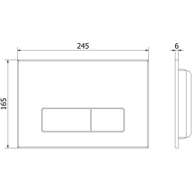 Mexen Fenix 13 buton de spălare Slim, aur roz - 601305