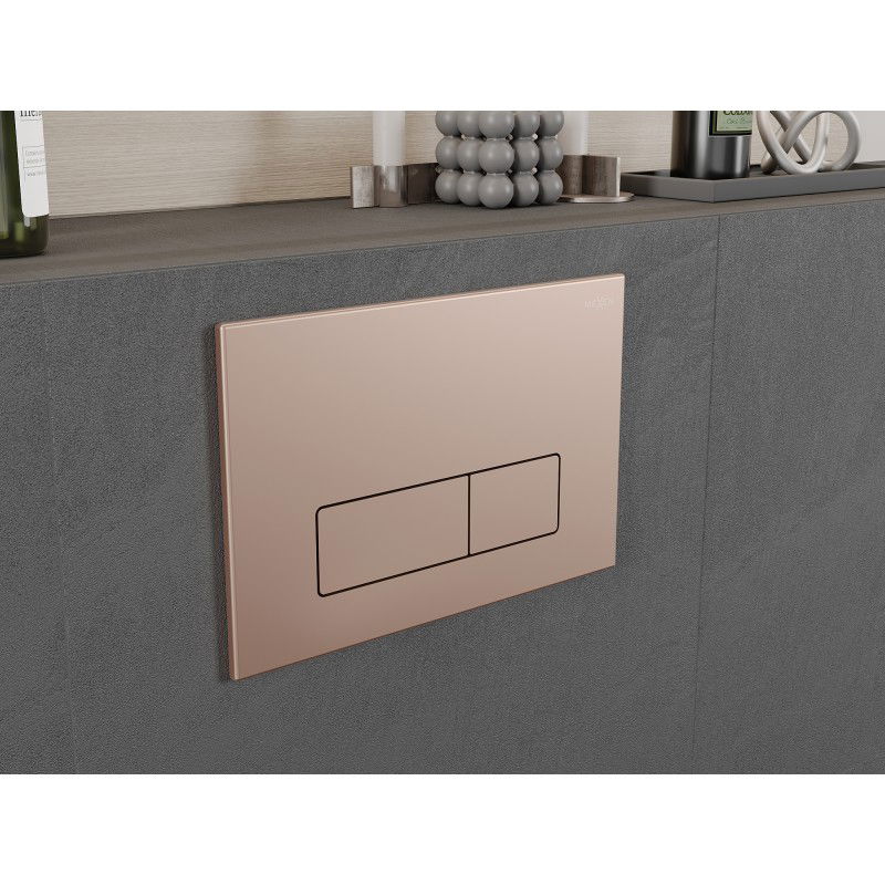 Mexen Fenix 13 buton de spălare Slim, aur roz - 601305