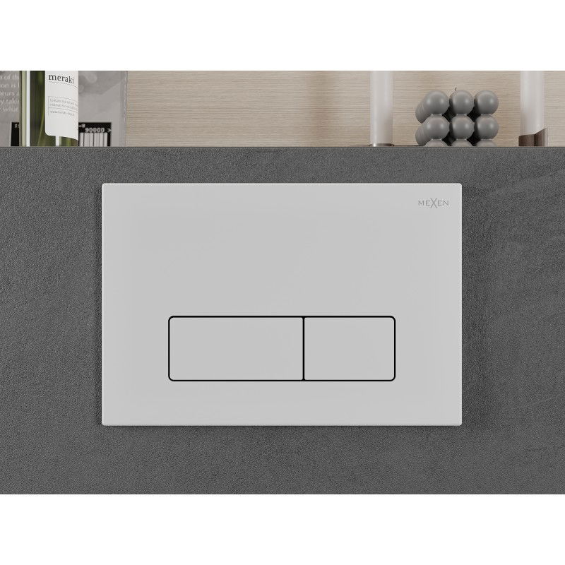 Mexen Fenix 13 buton de spălare Slim, alb mat - 601320