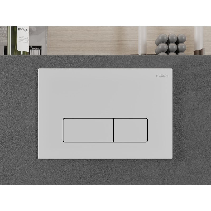 Mexen Fenix 13 Slim öblítő gomb, fehér matt - 601320