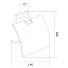 Mexen Arno suport pentru hârtie igienică, Roz-auriu - 7020733-60