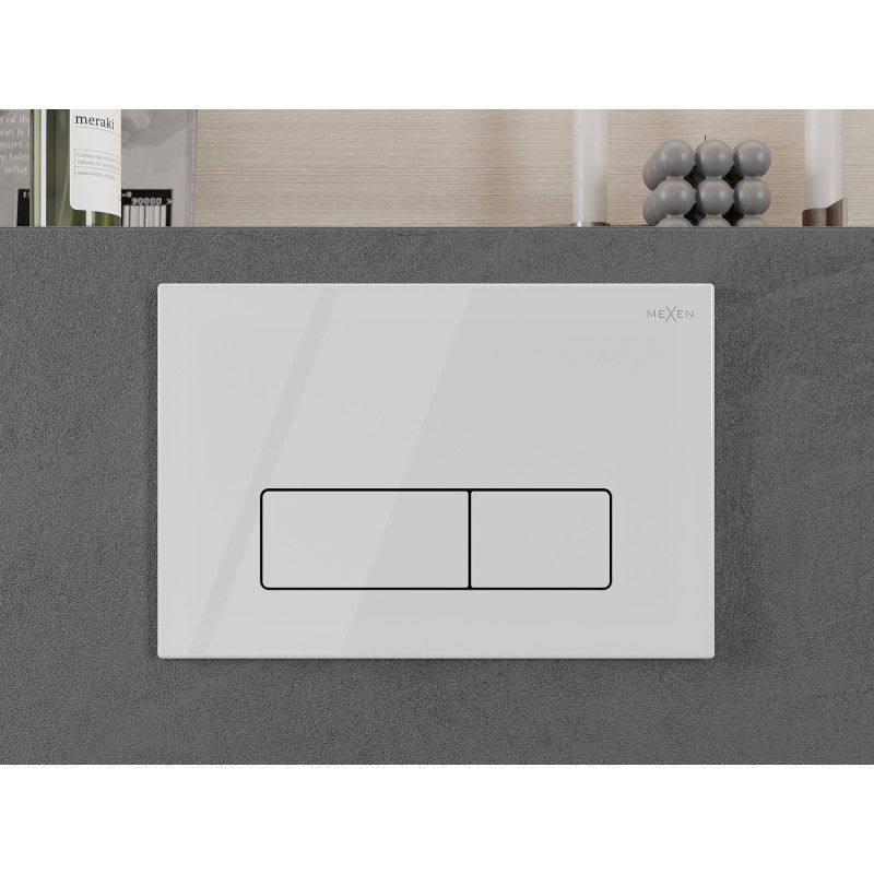 Mexen Fenix 13 buton de spălare Slim, alb lucios - 601300