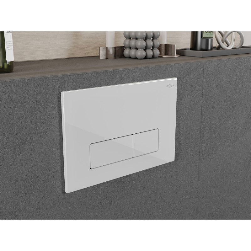 Mexen Fenix 13 buton de spălare Slim, alb lucios - 601300