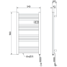 Mexen Aran elektromos radiátor 960 x 500 mm, 500 W, fehér - W306-0960-540-00-20