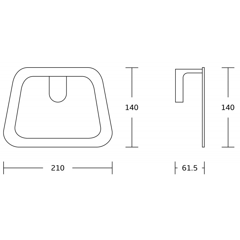 Mexen Lea suport prosop, auriu - 7026032-50