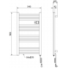 Mexen Aran elektromos fűtőtest 960 x 500 mm, 500 W, fekete - W306-0960-540-00-70