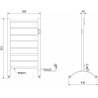 Mexen Oso elektromos radiátor 2 az 1-ben álló 910 x 500 mm, 200 W, fekete - W304-0910-500-00-70