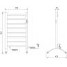 Mexen Oso radiator electric 2 în 1 vertical 910 x 500 mm, 200 W, negru - W304-0910-500-00-70