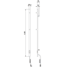 Mexen Pino elektromos radiátor törölközőtartókkal 1405 x 32 mm, 75 W, fekete - W301-1405-032-00-70