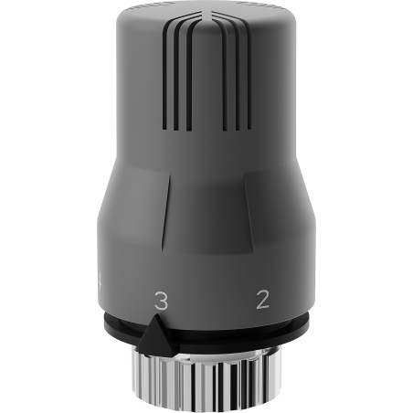 Mexen Uni-Term radiátoros termosztatikus fej, antracit - W908-002-66