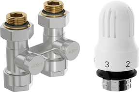 Mexen G04 set termostatic bicanal DN50, drept 1/2"x16 mm, nichel - W912-016-948-01