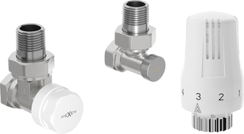 Mexen G01 termosztatikus készlet, szögletes, nikkel - W913-012-918-01