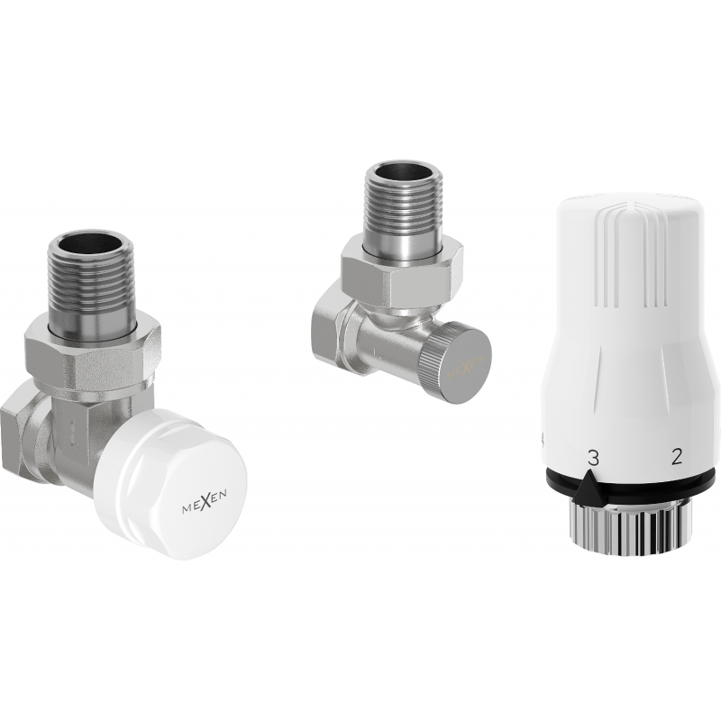 Mexen G02 set termostatic colțar, nichel - W913-012-928-01