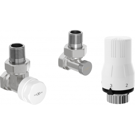 Mexen G02 set termostatic colțar, nichel - W913-012-928-01