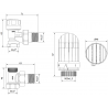 Mexen G03 set termostatic colț, nichel - W913-012-938-01