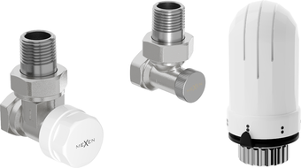 Mexen G03 termosztatikus sarok készlet, nikkel - W913-012-938-01