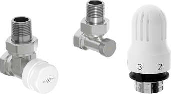 Mexen G04 set termostatic unghiular, nichel - W913-012-948-01