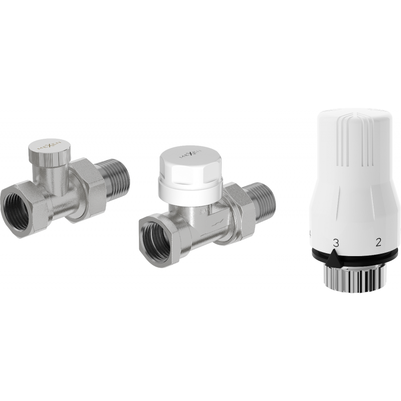 Mexen G02 egyenes termosztatikus készlet, nikkel - W914-012-928-01