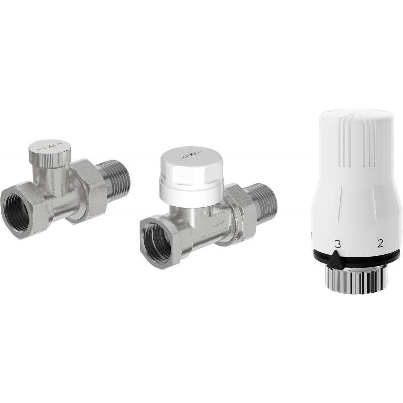 Mexen G02 set termostatic drept, nichel - W914-012-928-01