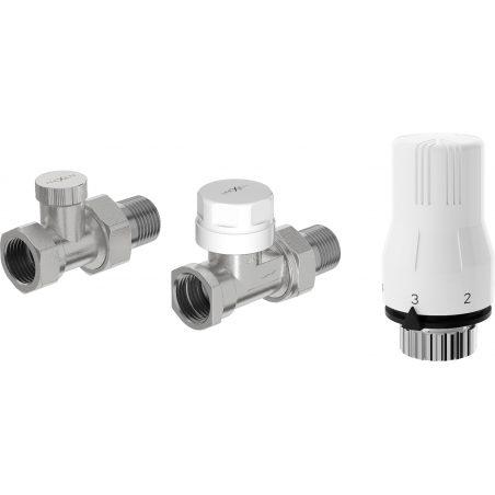 Mexen G02 egyenes termosztatikus készlet, nikkel - W914-012-928-01