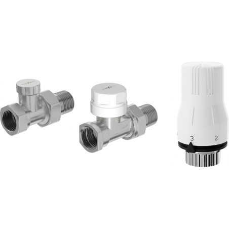 Mexen G02 set termostatic drept, nichel - W914-012-928-01
