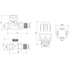 Mexen G04 set termostatic unghiular, nichel - W914-012-948-01