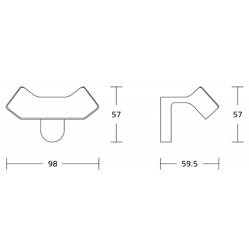Mexen Lea cârlig dublu pentru prosop, auriu - 7026035-50