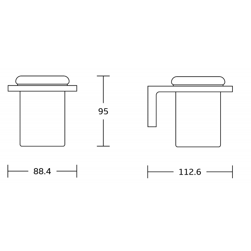 Mexen Lea suport pentru periuță de dinți, auriu - 7026038-50