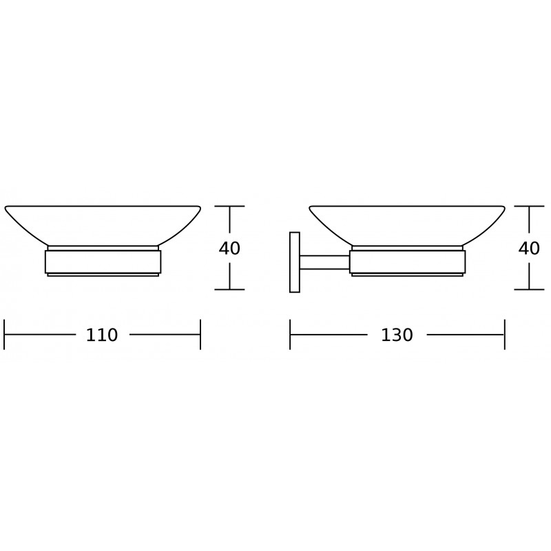 Mexen Lea szappantartó, fekete - 7026039-70