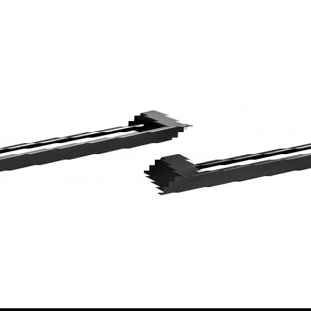 Mexen Pavo dupla törölköző fogas, Fekete - 7030425-70