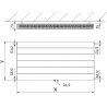 Mexen CCL21 Line radiator panou 900 x 1800 mm, conexiune inferioară centrală, 2861 W, antracit - W6C21L-090-180-66