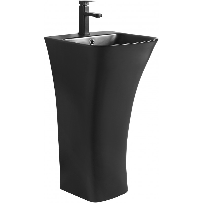 Mexen Nel lavoar independent 44 x 43 cm, negru mat - 26134570