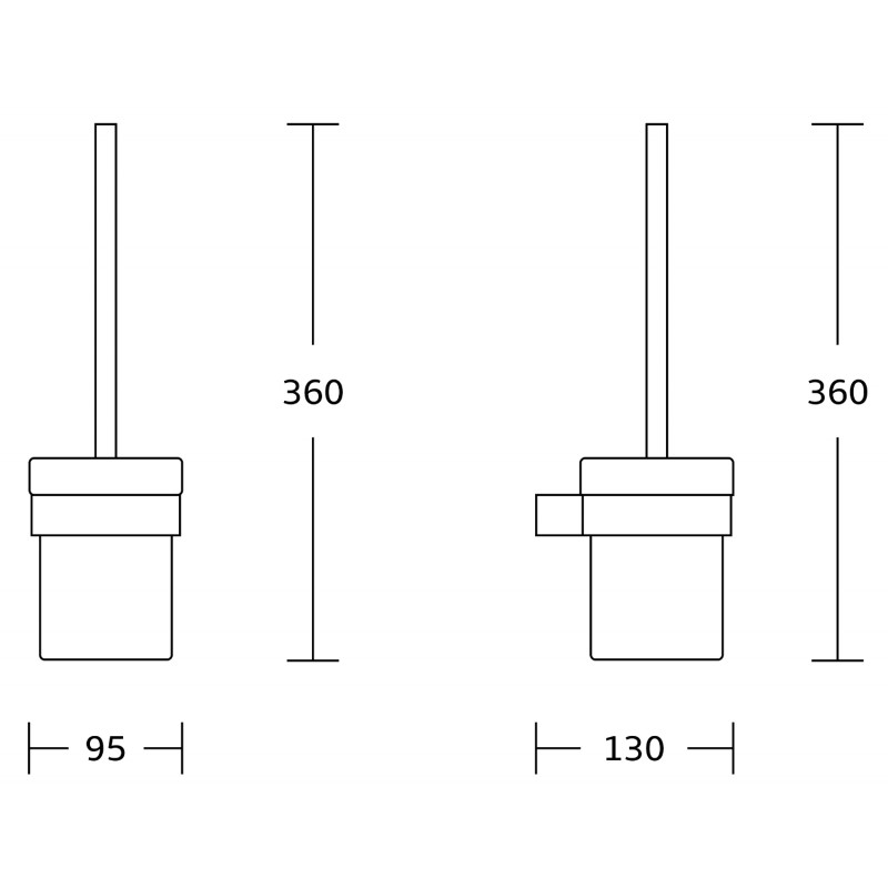 Mexen Pavo WC kefe, arany - 7030450-50