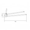 Mexen Remo cuier dublu rotativ pentru prosop, alb - 70507255-20