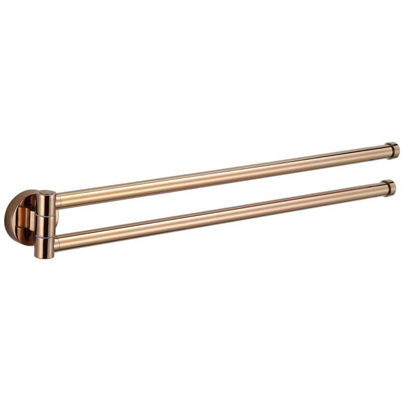 Mexen Remo cuier dublu rotativ pentru prosoape, aur roz - 70507255-60