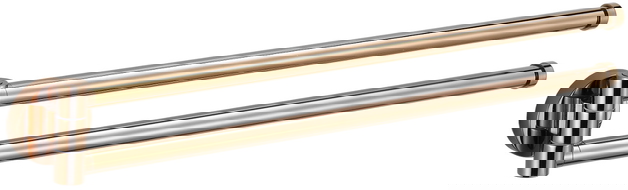 Mexen Remo kettős forgó törülközőtartó, rózsaarany - 70507255-60